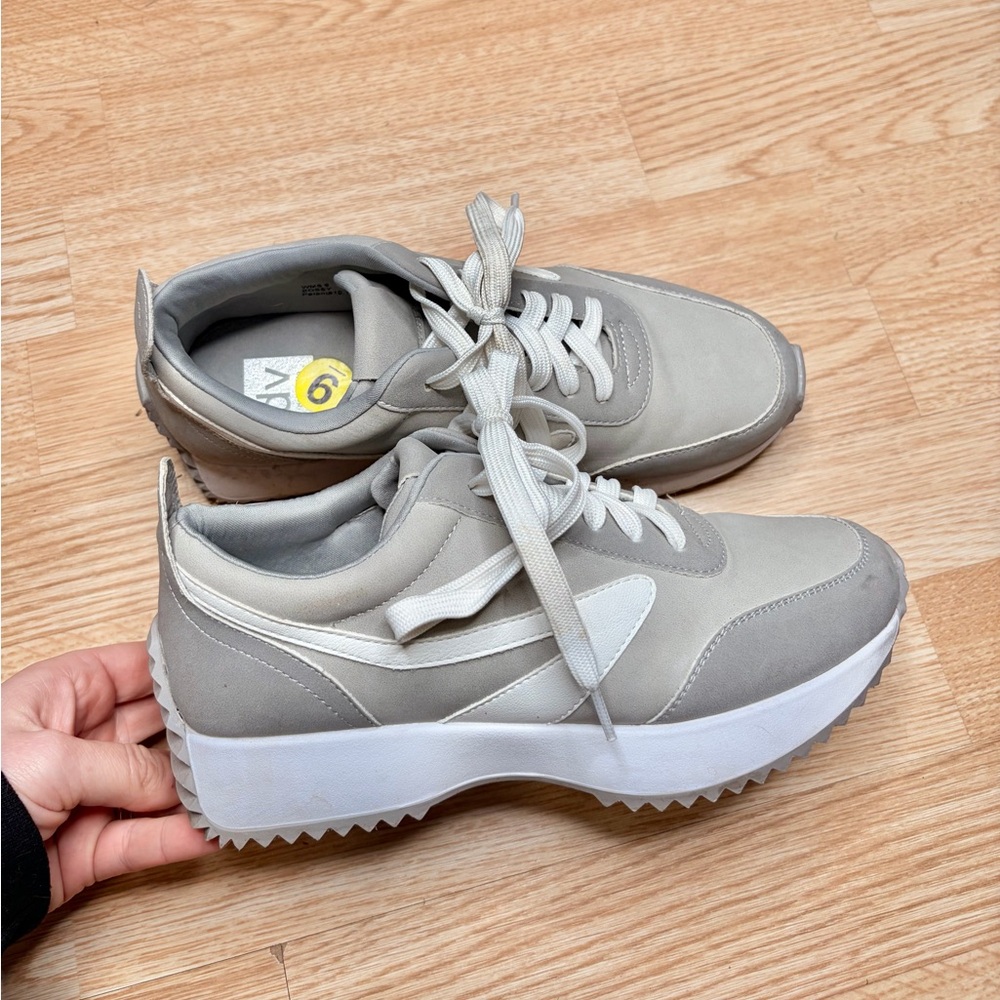 Dolce Vita Gray and White Women's Sneakers